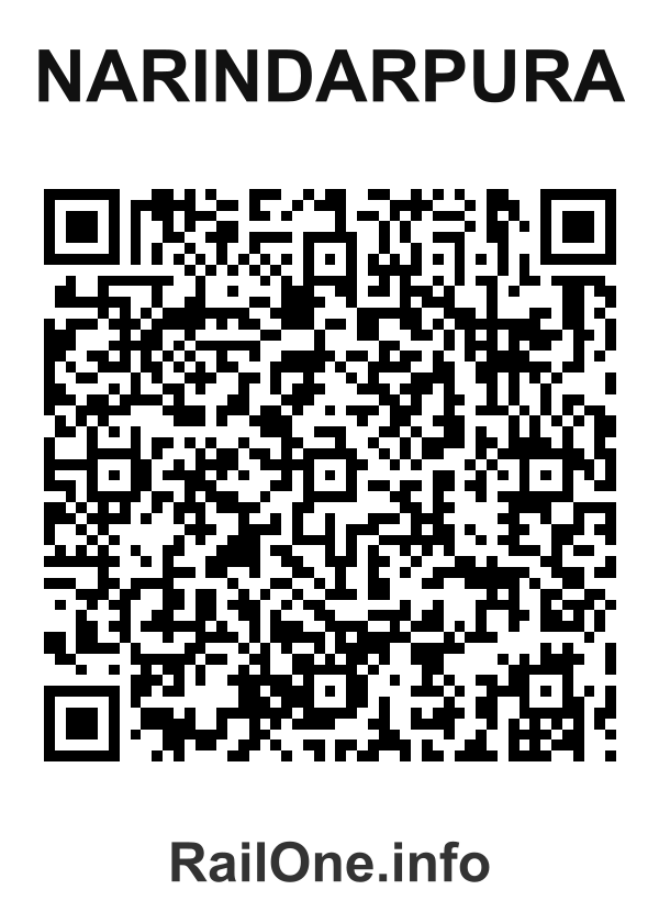 RailOne QR Code for Narindarpura station