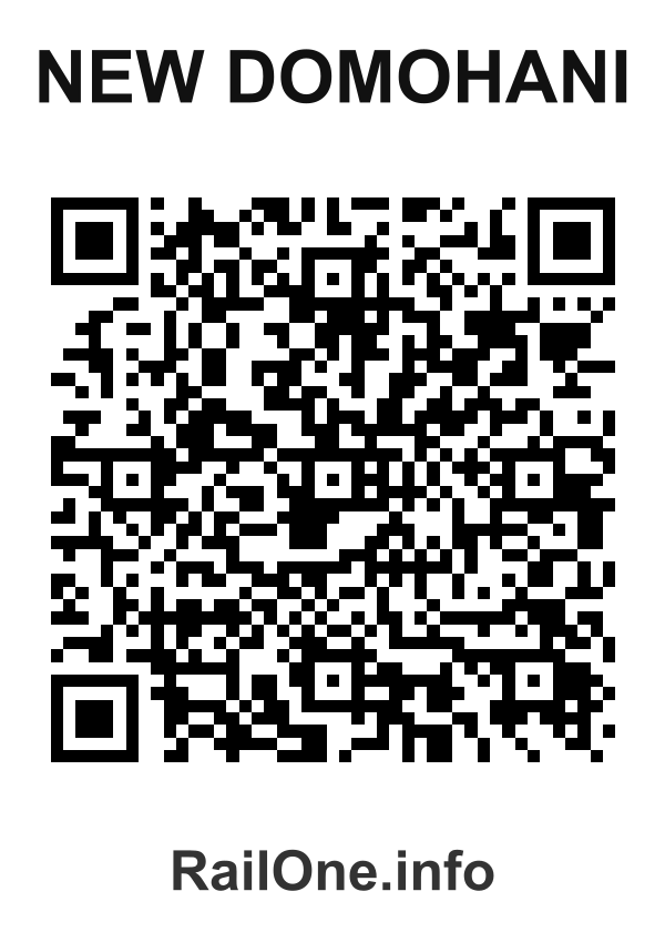 RailOne QR Code for New Domohani station
