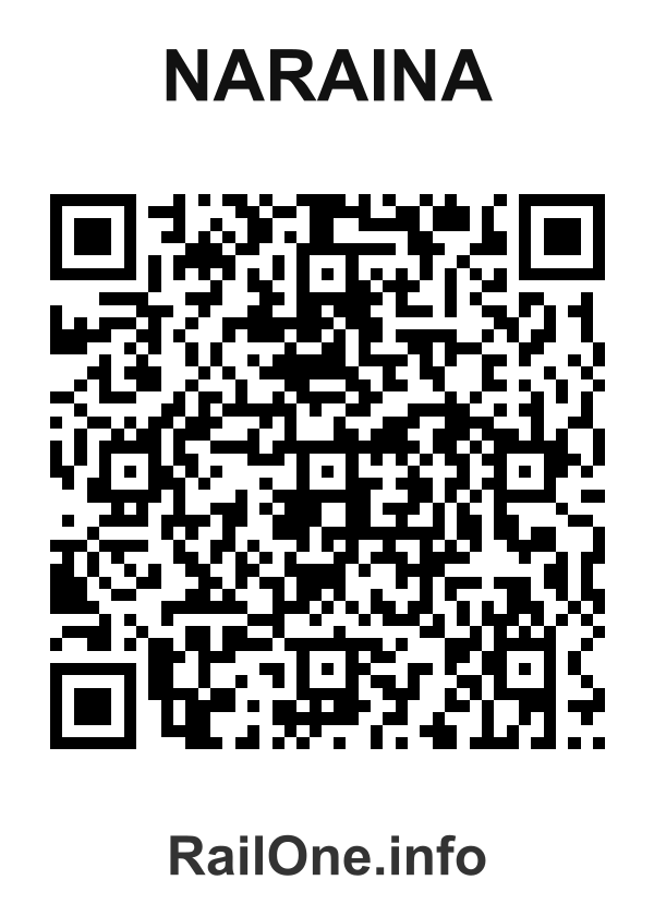 RailOne QR Code for Naraina station