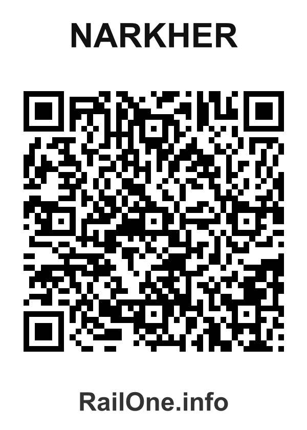RailOne QR Code for Narkher station