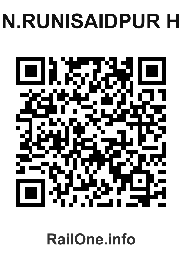 RailOne QR Code for N.runisaidpur H station
