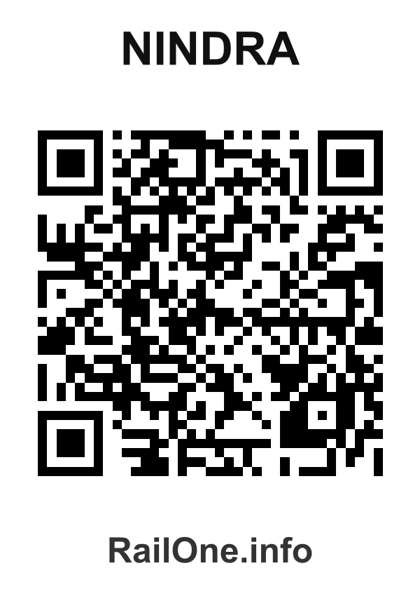 RailOne QR Code for Nindra station
