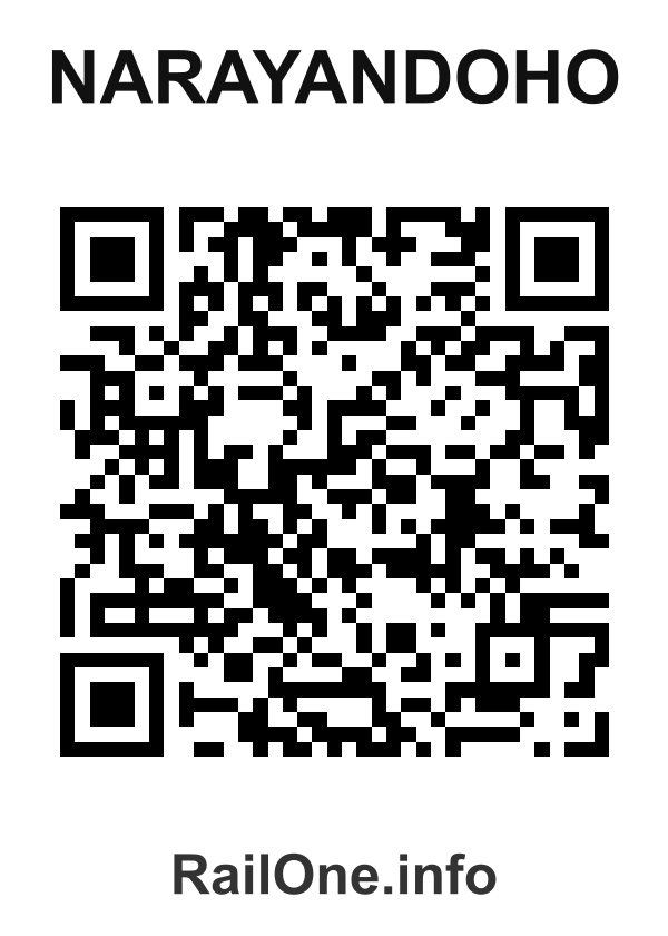 RailOne QR Code for Narayandoho station
