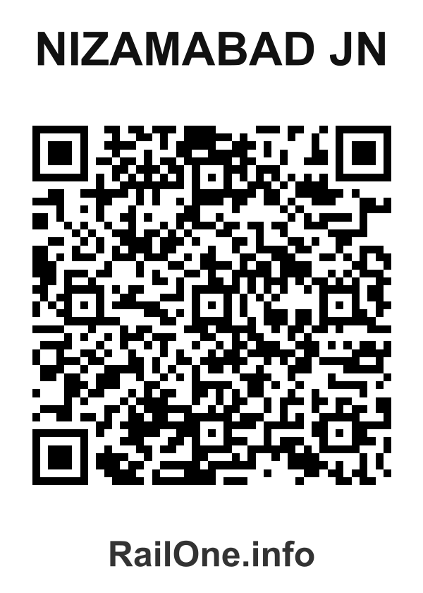 RailOne QR Code for Nizamabad Jn station