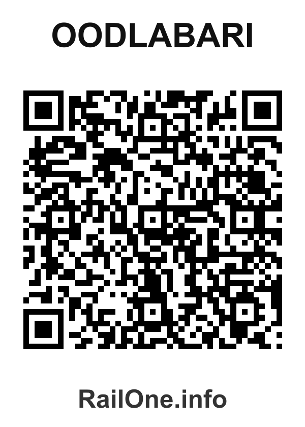 RailOne QR Code for Oodlabari station