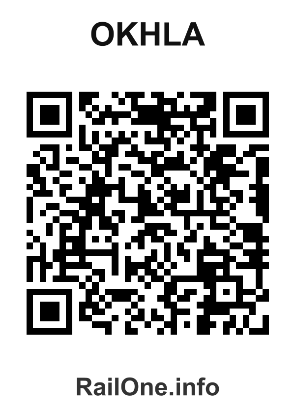 RailOne QR Code for Okhla station