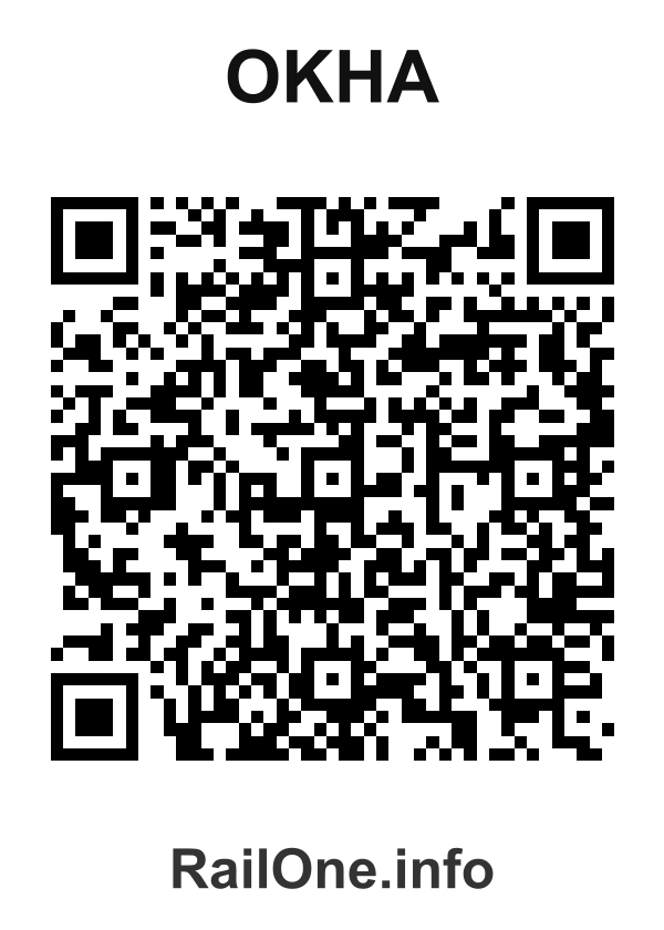 RailOne QR Code for Okha station