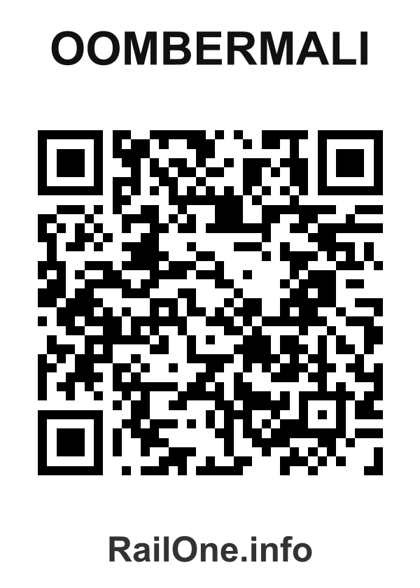 RailOne QR Code for Oombermali station