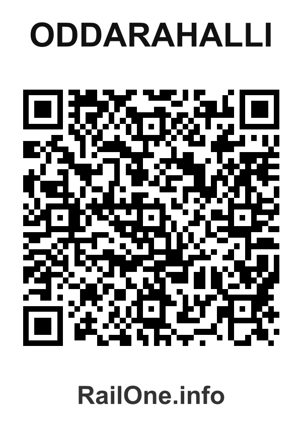 RailOne QR Code for Oddarahalli station