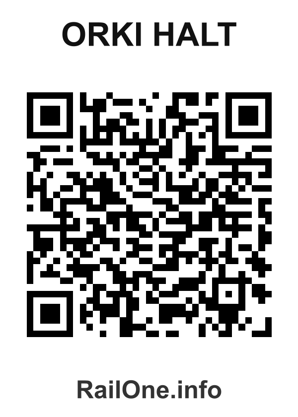 RailOne QR Code for Orki Halt station