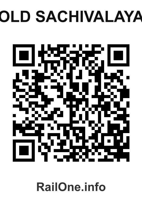 RailOne QR Code for Old Sachivalaya station