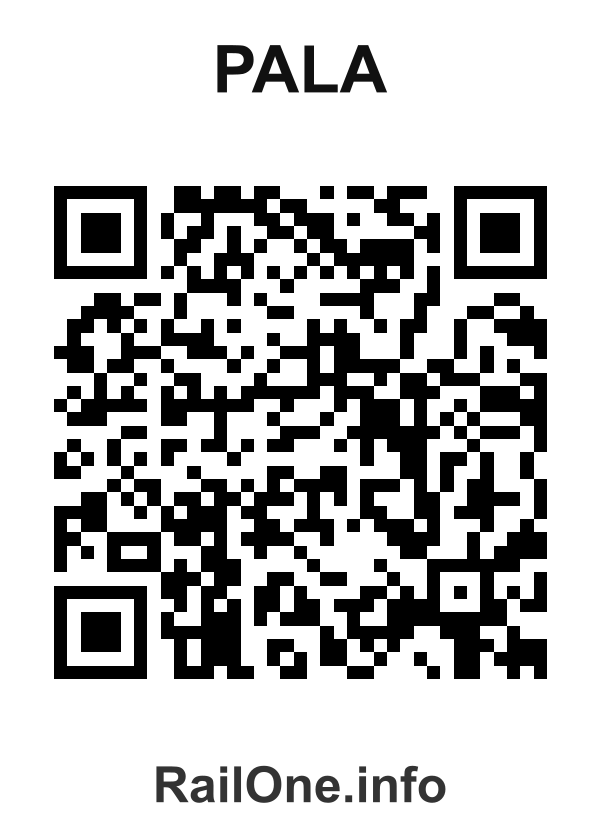 RailOne QR Code for Pala station