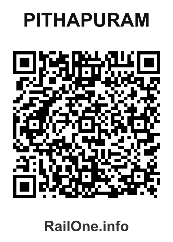 RailOne QR Code for Pithapuram station