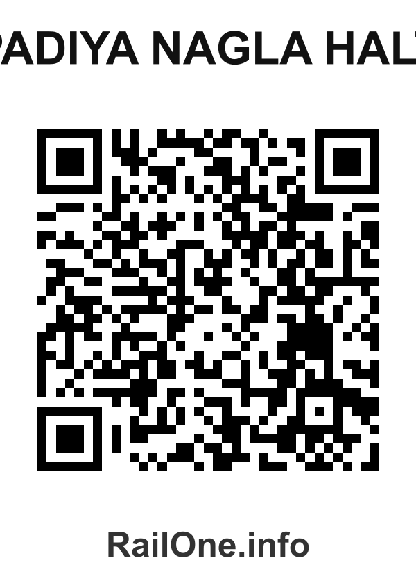 RailOne QR Code for Padiya Nagla Halt station