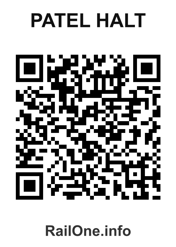 RailOne QR Code for Patel Halt station