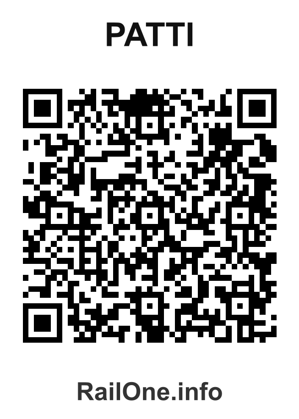 RailOne QR Code for Patti station
