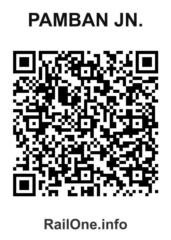 RailOne QR Code for Pamban Jn. station