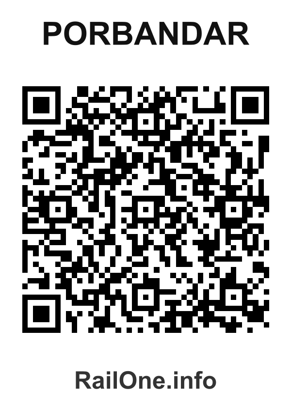 RailOne QR Code for Porbandar station