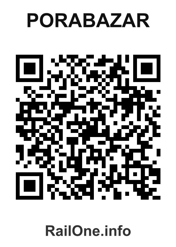 RailOne QR Code for Porabazar station