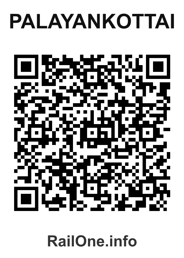 RailOne QR Code for Palayankottai station