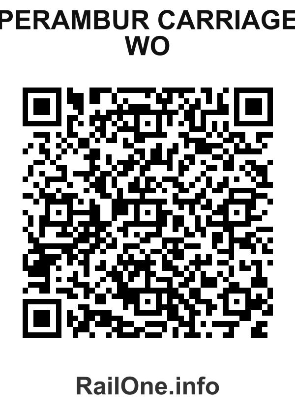 RailOne QR Code for Perambur Carriage Wo station