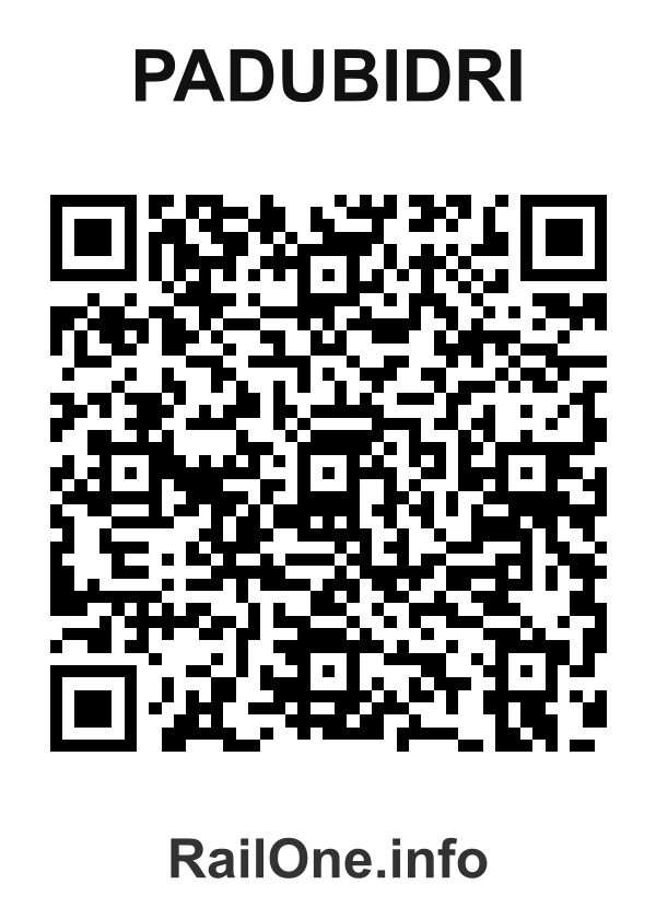 RailOne QR Code for Padubidri station