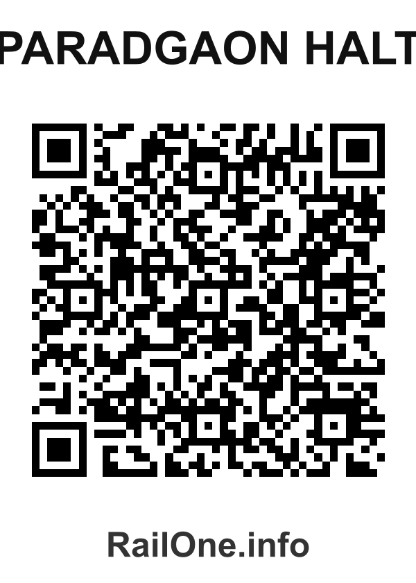 RailOne QR Code for Paradgaon Halt station