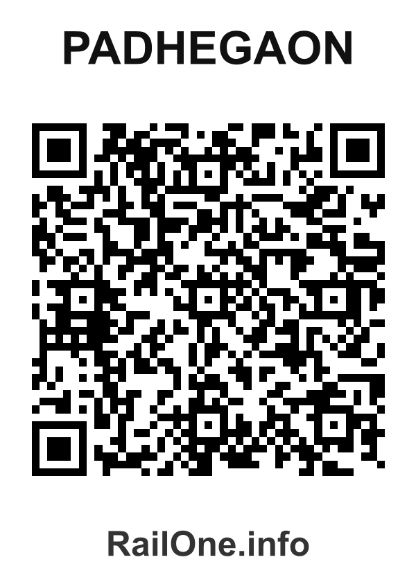 RailOne QR Code for Padhegaon station