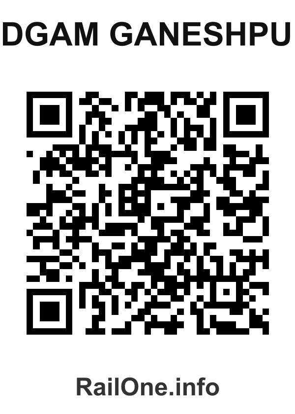 RailOne QR Code for Pudgam Ganeshpura station