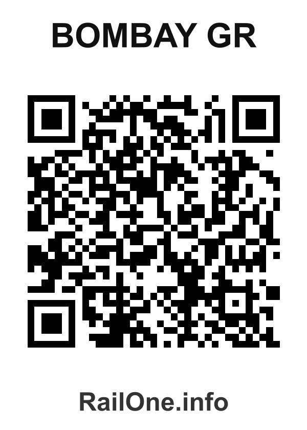 RailOne QR Code for Bombay Gr station