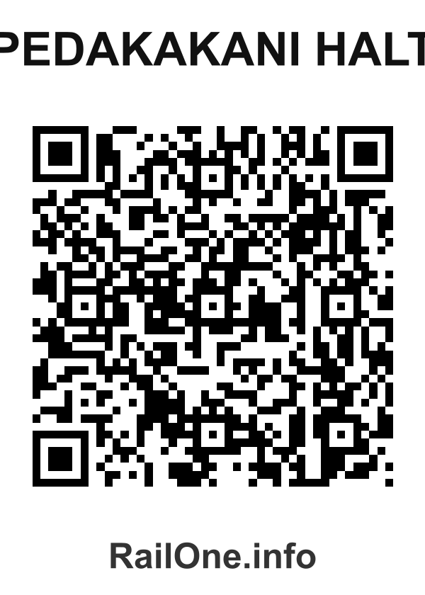 RailOne QR Code for Pedakakani Halt station