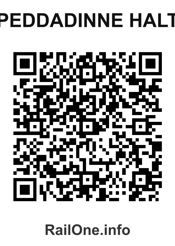 RailOne QR Code for Peddadinne Halt station