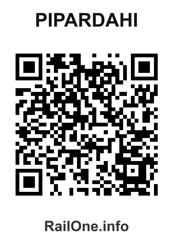 RailOne QR Code for Pipardahi station