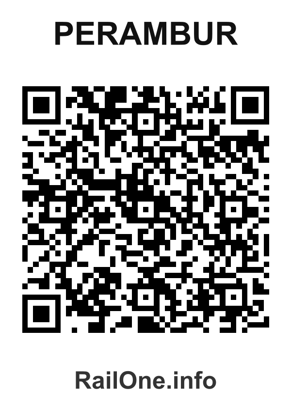RailOne QR Code for Perambur station