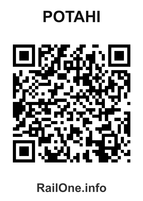 RailOne QR Code for Potahi station