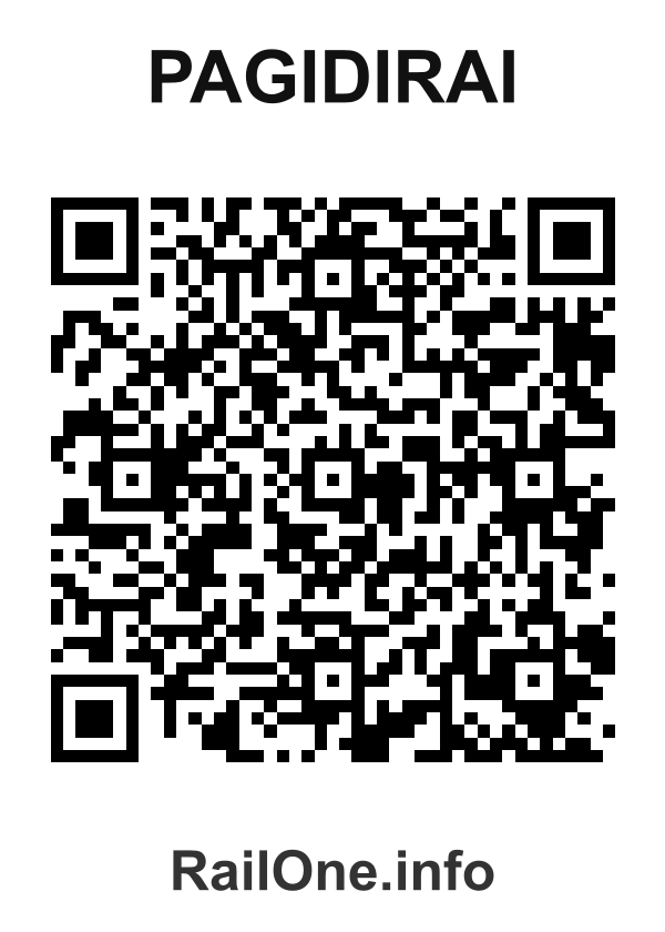 RailOne QR Code for Pagidirai station