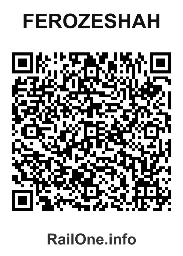 RailOne QR Code for Ferozeshah station