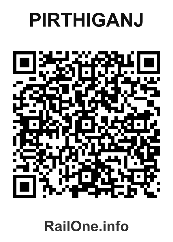 RailOne QR Code for Pirthiganj station