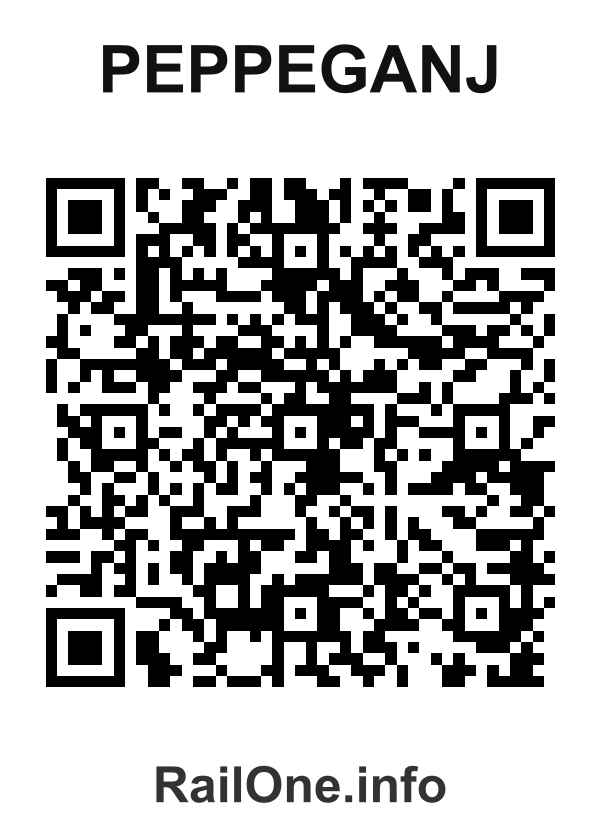 RailOne QR Code for Peppeganj station