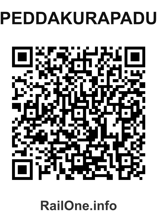 RailOne QR Code for Peddakurapadu station