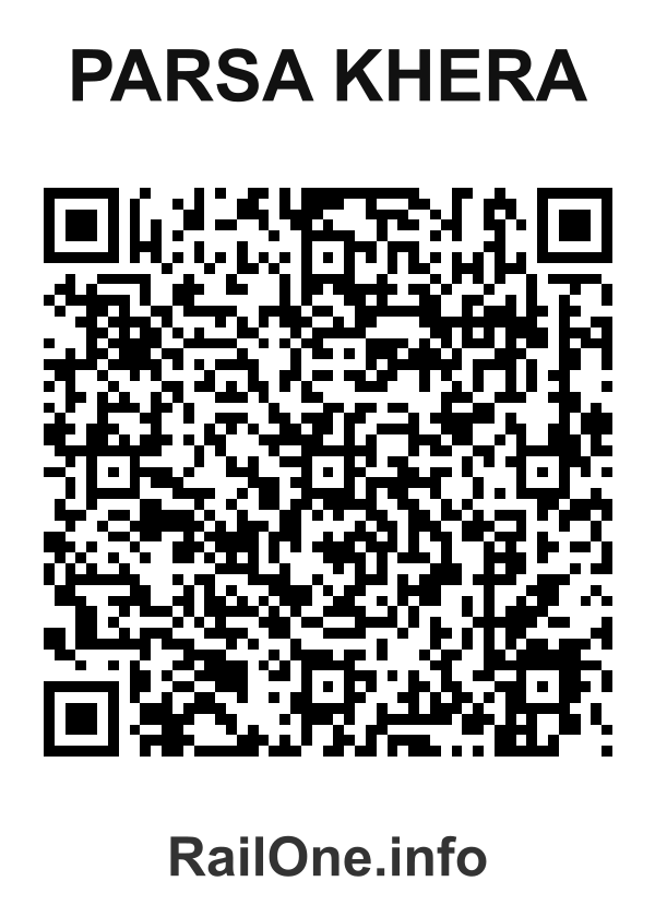 RailOne QR Code for Parsa Khera station