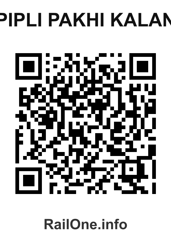 RailOne QR Code for Pipli Pakhi Kalan station
