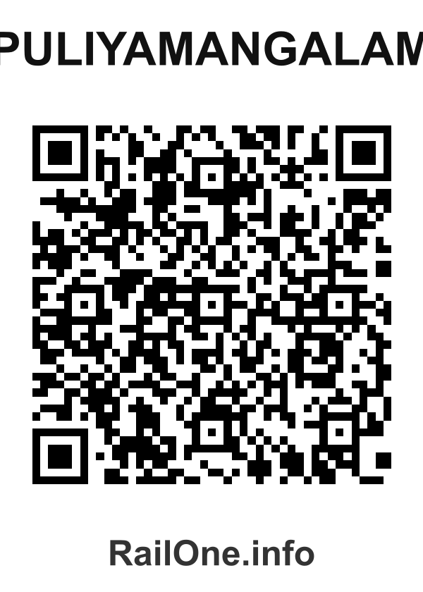 RailOne QR Code for Puliyamangalam station