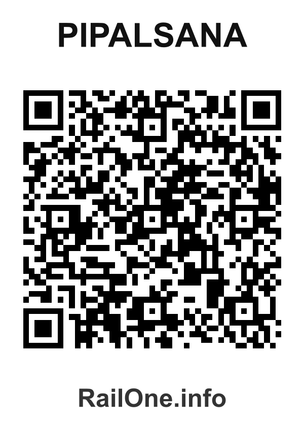 RailOne QR Code for Pipalsana station