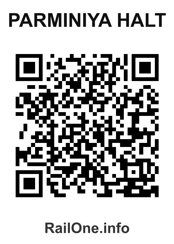RailOne QR Code for Parminiya Halt station