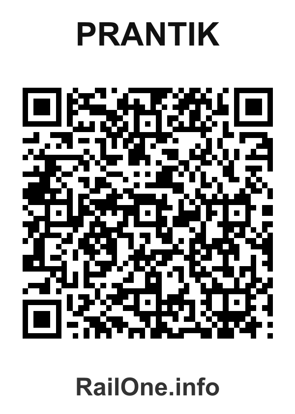RailOne QR Code for Prantik station