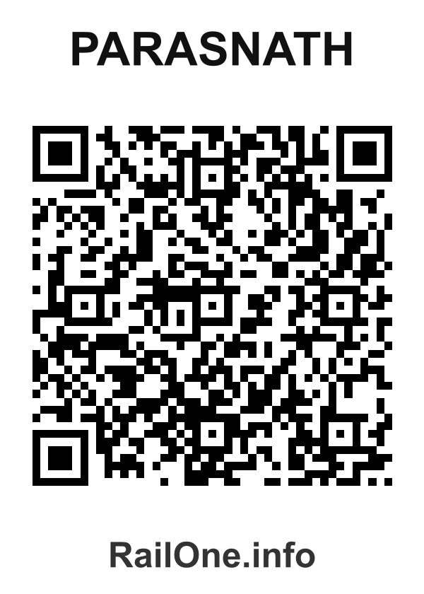 RailOne QR Code for Parasnath station