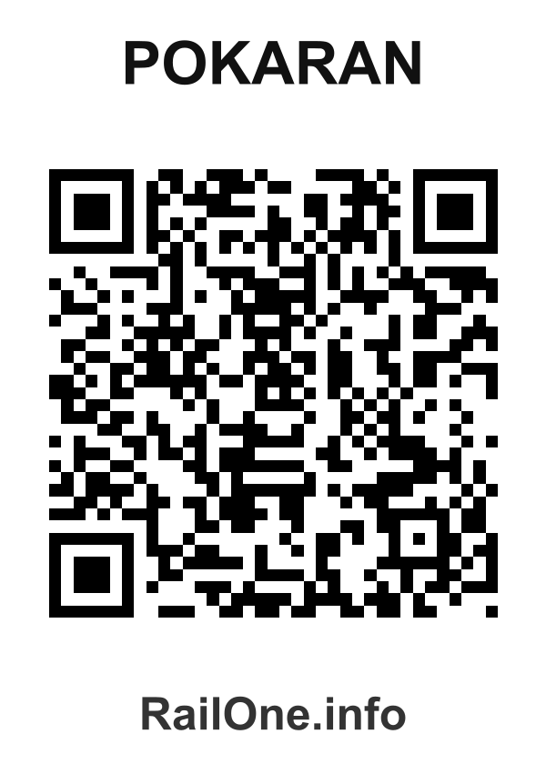 RailOne QR Code for Pokaran station