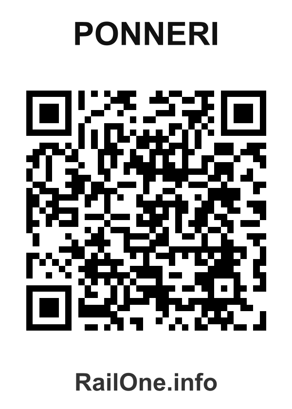 RailOne QR Code for Ponneri station