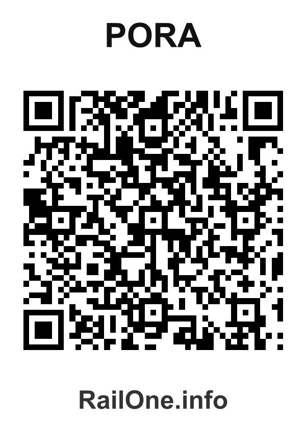 RailOne QR Code for Pora station